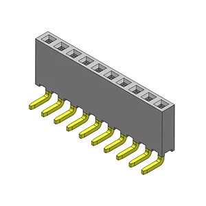 Pitch 2.00mm Female Header Single Row Rihgt Angle Type Side Entry