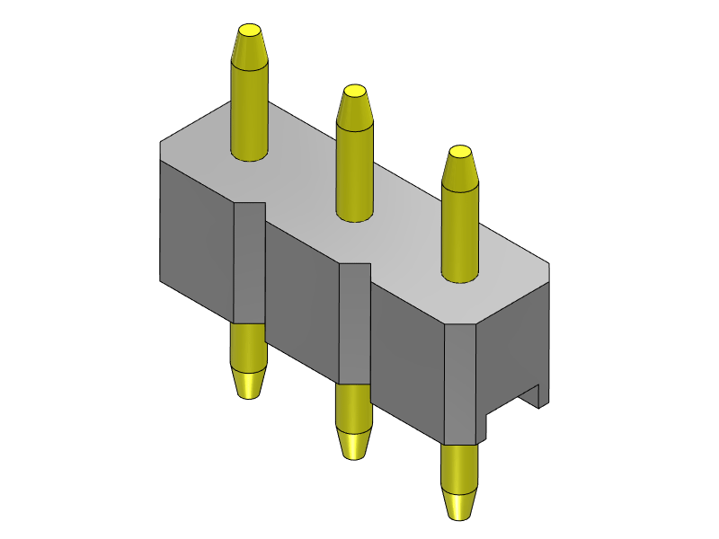 Pitch 2.00mm Pin Header Single Row Dip Type Connector
