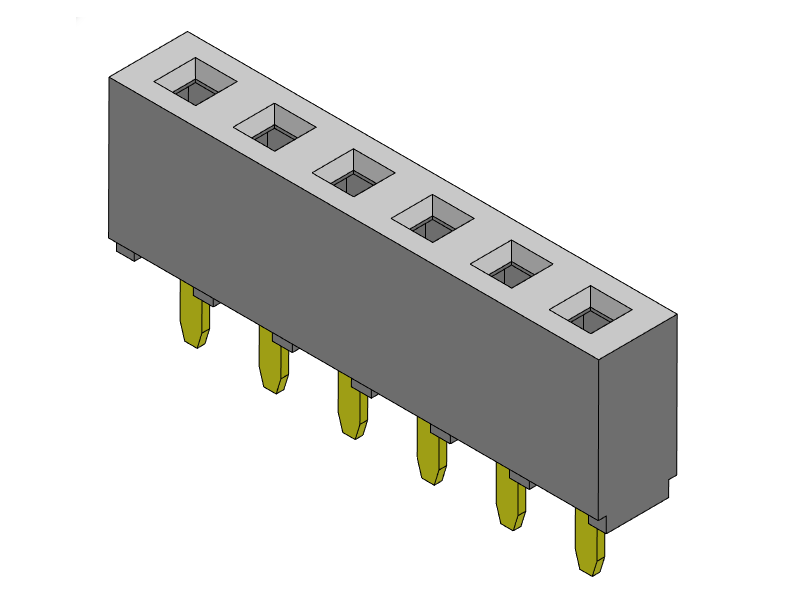 Pitch 2.54mm Female Header Single Row Dip Type Connectors