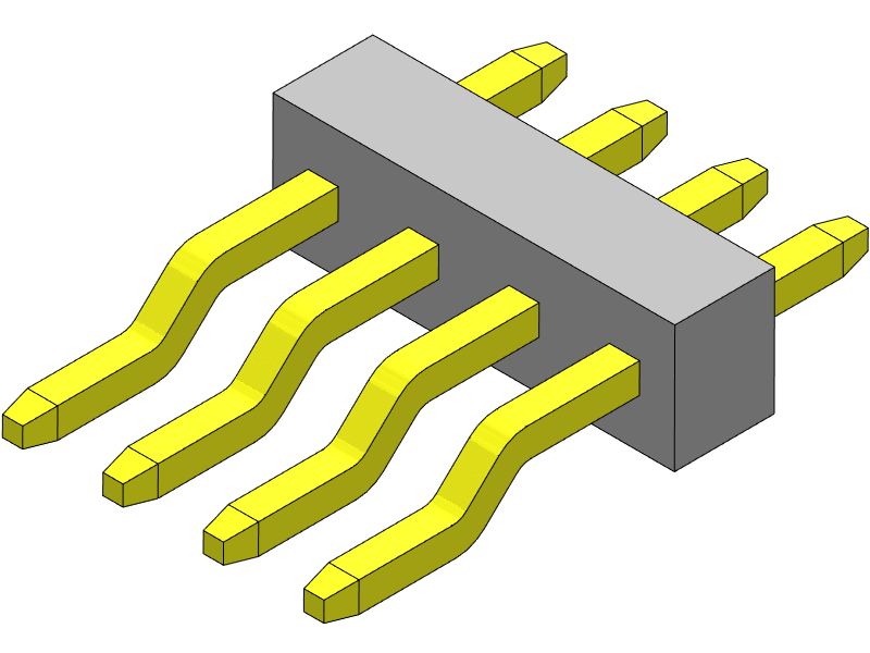 Pitch 1.00mm Pin Header Single Row SMT Type Connector