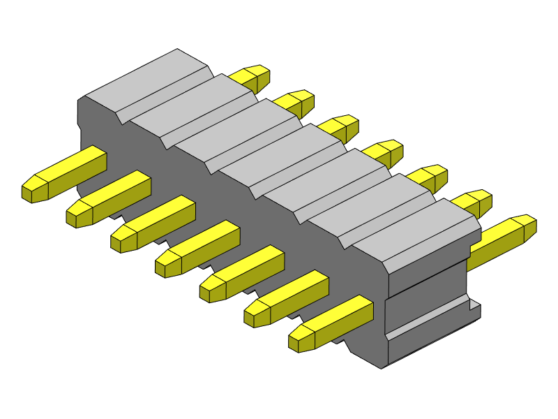 Pitch 1.27mm Pin Header Single Row Dip Type Connector