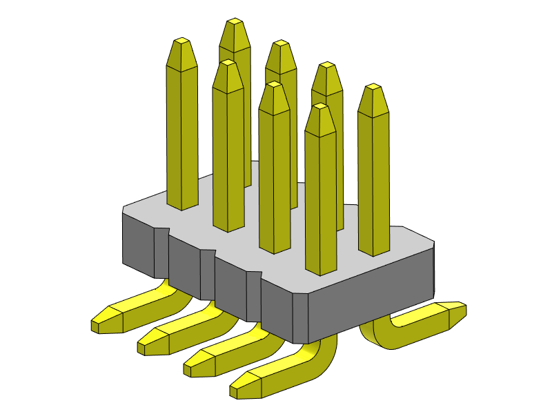 Pitch 1.27mm Pin Header Dual Rows SMT Type Connector