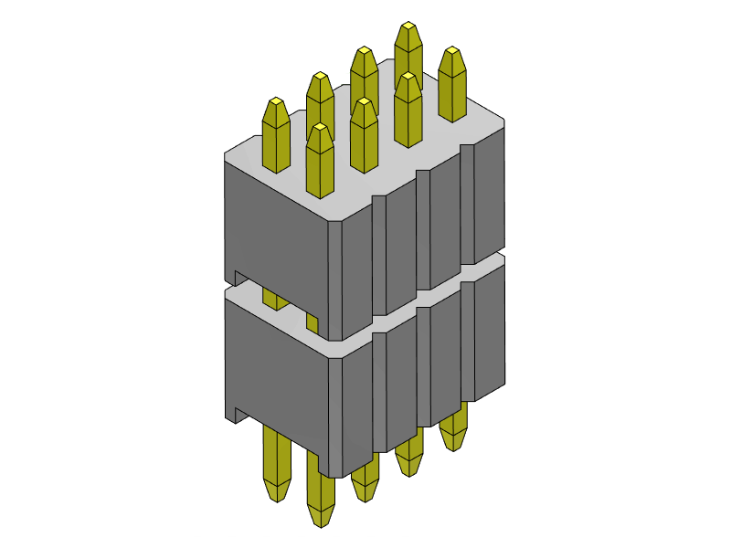 Pitch 1.27mm Pin Header Dual Row Dip Type Connector