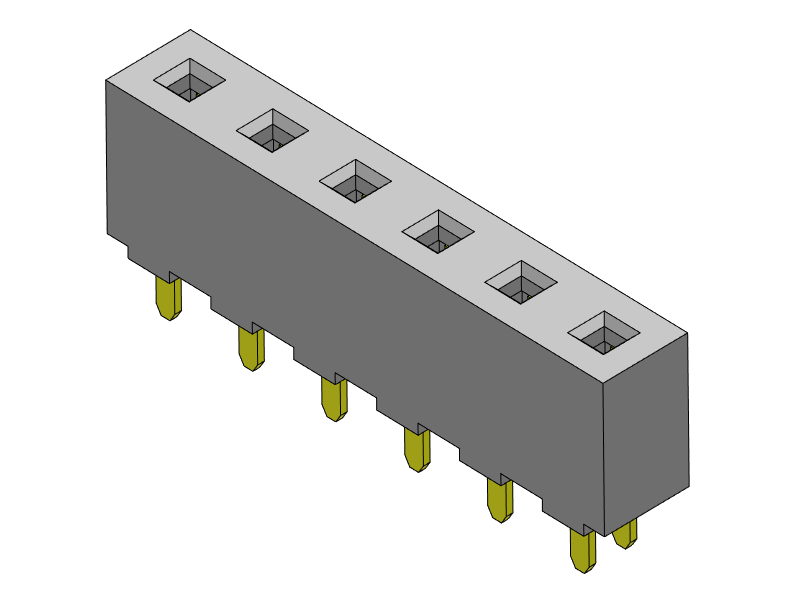 Pitch 5.08mm Female Header  Single Row Dip Type Connector