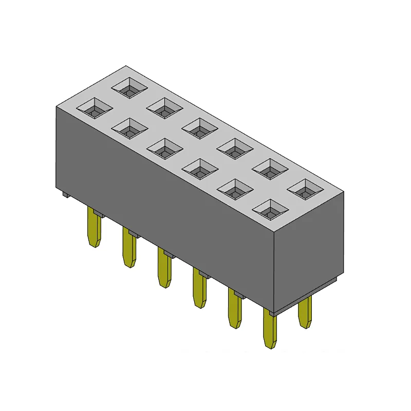 Pitch 2.54mm Female Header Dual Rows Dip Type Connector