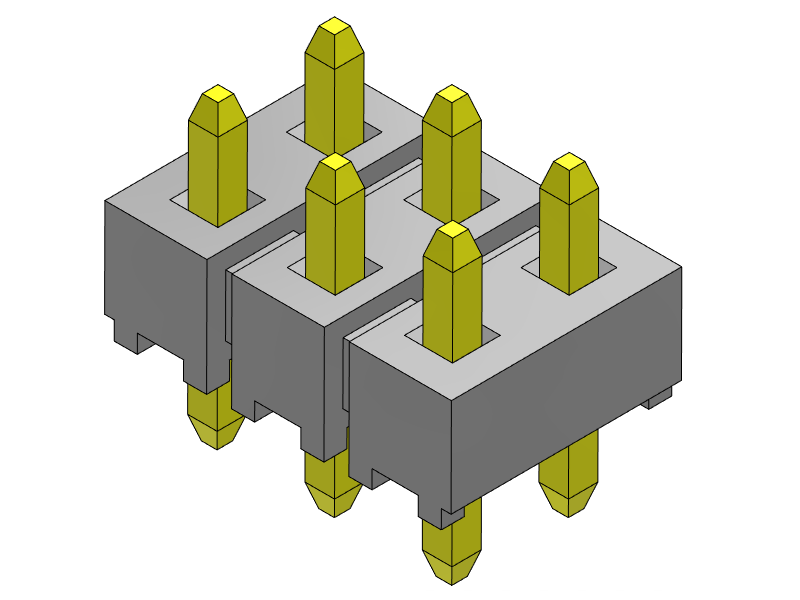 Pitch 2.54mm Pin Header Dual Rows Dip Type Connector