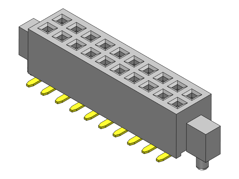 Pitch 1.27mm Female Header Dual Rows SMT Type Connector
