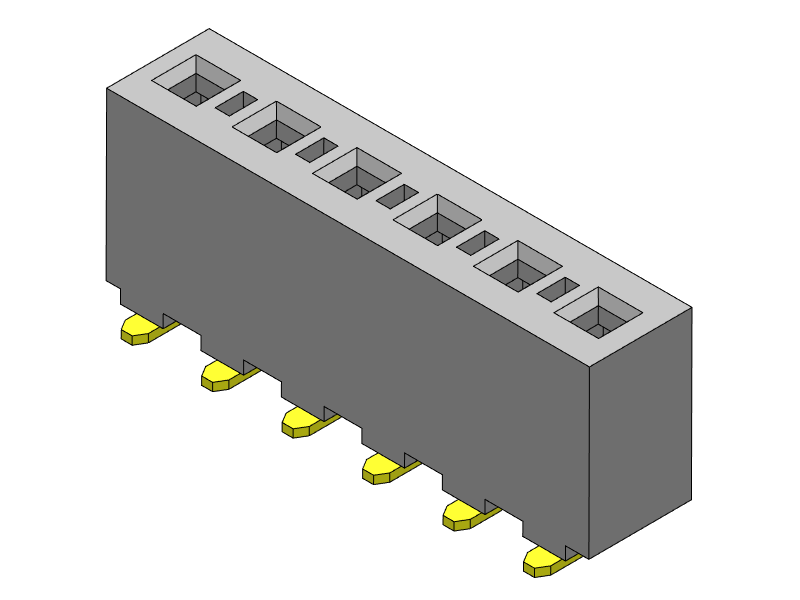 Pitch 3.96mm Female Header  Single Row SMT Type Connector