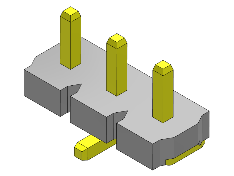 Pitch 5.08mm Pin Header Single  Row SMT Type Connector