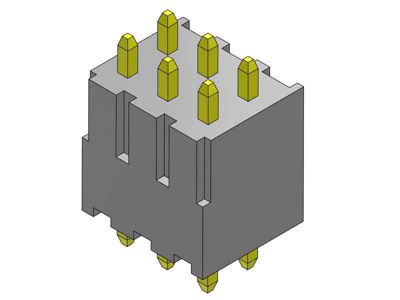 Pitch 2.54mm Pin Header Dual Rows Dip Type Connector