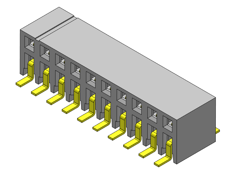 Pitch 2.00mm Female Header Dual Rows SMT Type Connector