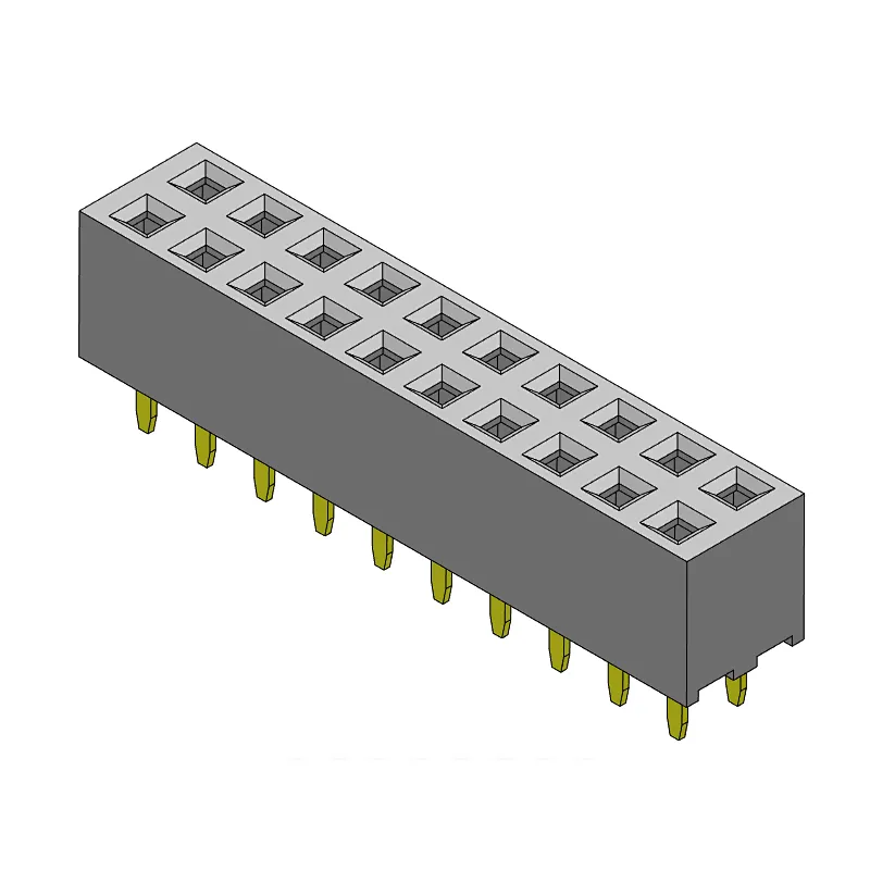 Pitch 2.00mm Female Header Dual Rows Dip Type Connector