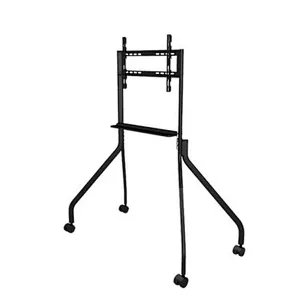 Mobile TV Cart with Adjustable Height and Wheels for Convenient Viewing
