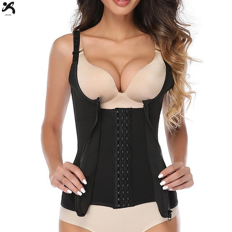 Women Waist Trainer Vest Workout Slim Corset Neoprene Sauna Tank Top Zipper Weight Loss Body Shaper
