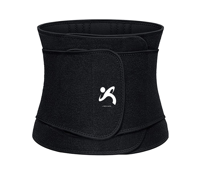 Custom made adjustable neoprene silver PU materials sports waist belt trimmer slimming waist support brace