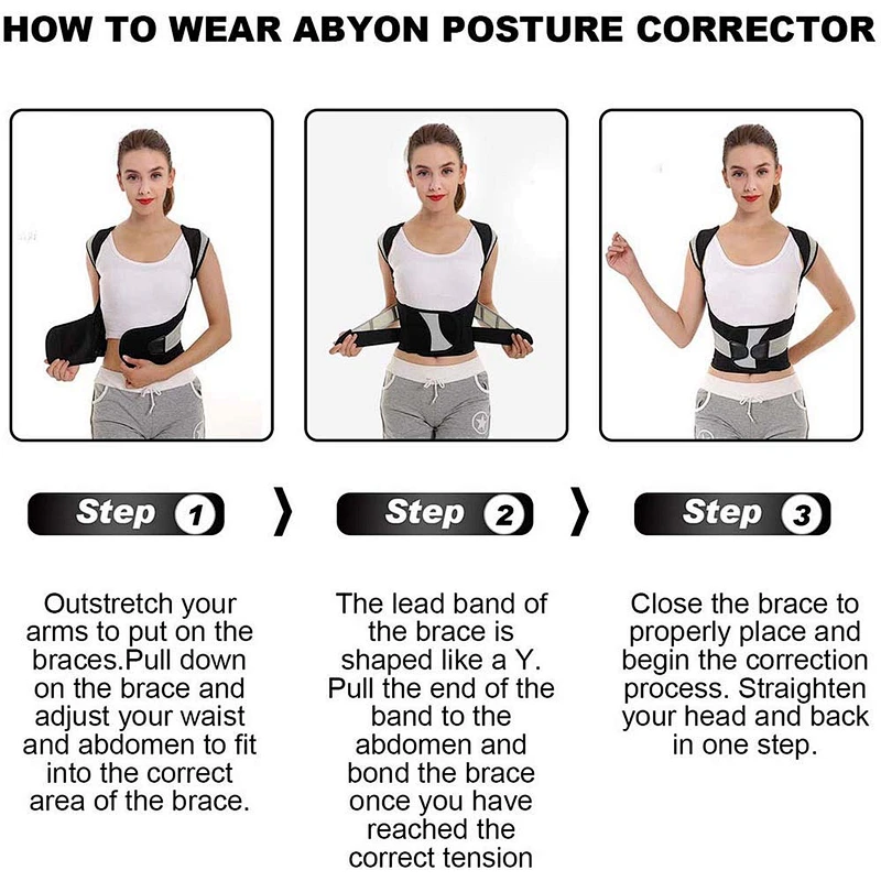 Lumbar Support Effective and Spandex Comfortable Posture Brace for Men Women