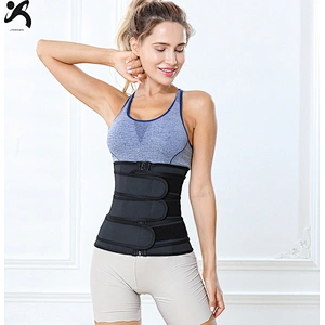Women Latex 3 Straps Waist Cincher Plus Size Waist Training with Hook&Eyes