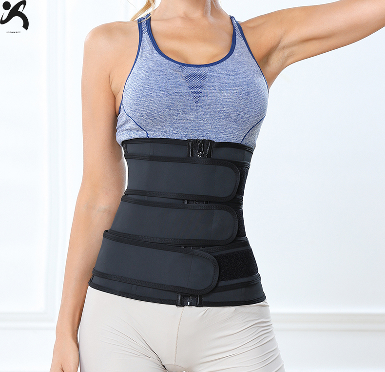 Women Latex 3 Straps Waist Cincher Plus Size Waist Training with Hook&Eyes