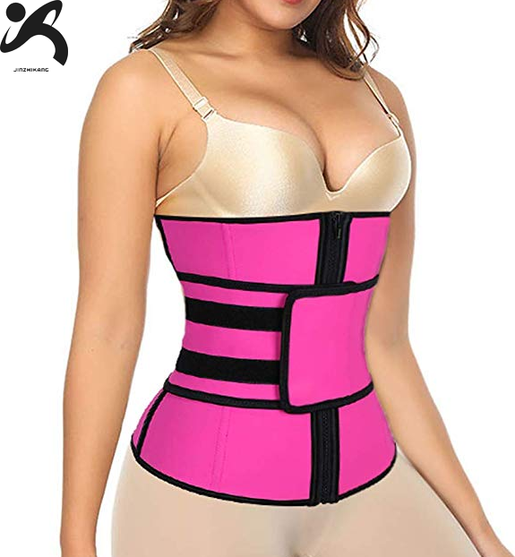 Wholesale adjustable latex waist trainer cincher slimming tummy waist belt with zipper