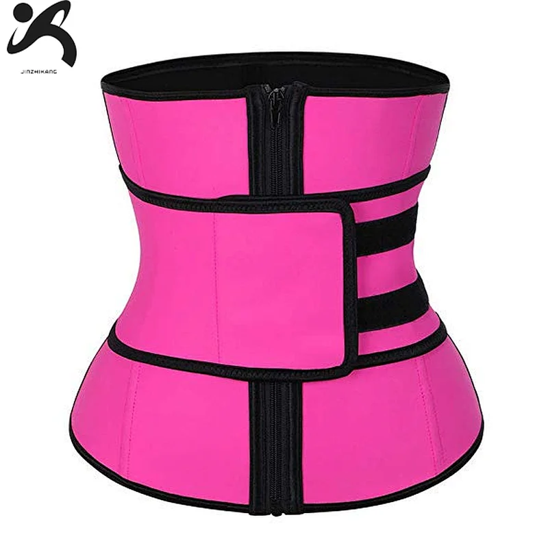 Wholesale adjustable latex waist trainer cincher slimming tummy waist belt with zipper
