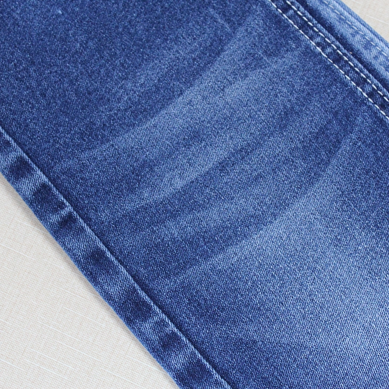 Indigo denim fabric super elastic good quality for fat lady and legging