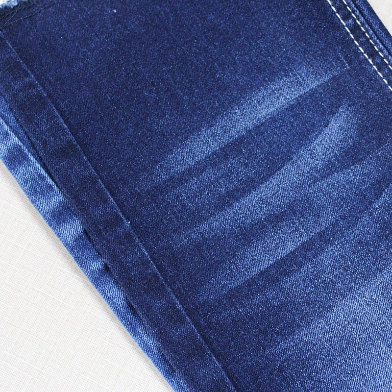 Indigo denim fabric super elastic good quality for fat lady and legging