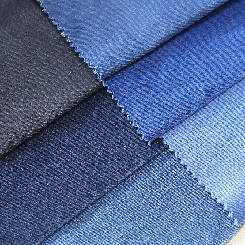 Indigo denim fabric super elastic good quality for fat lady and legging