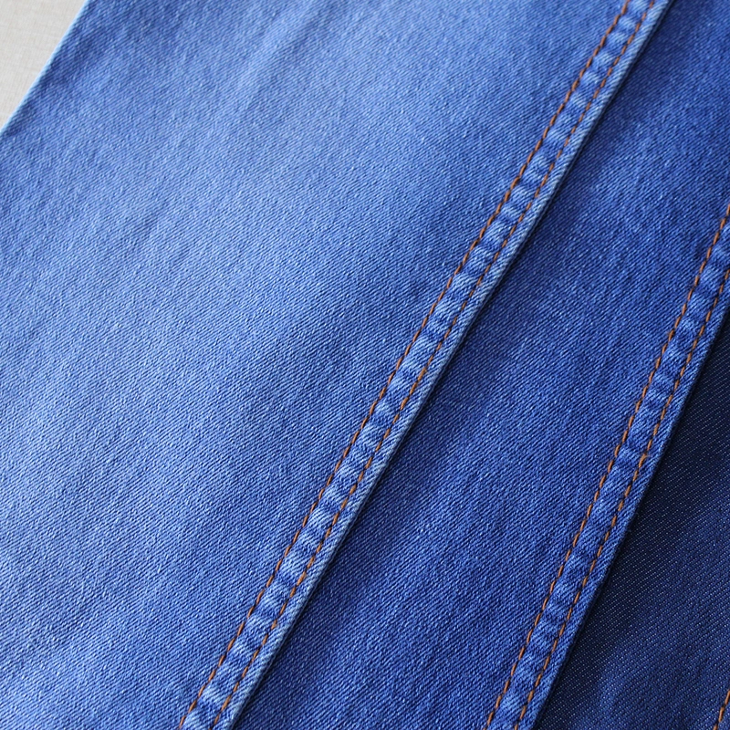 Indigo denim fabric super elastic good quality for fat lady and legging