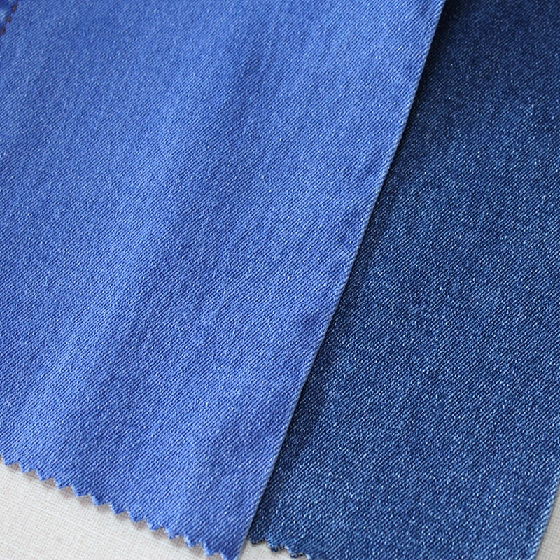 Indigo denim fabric super elastic good quality for fat lady and legging