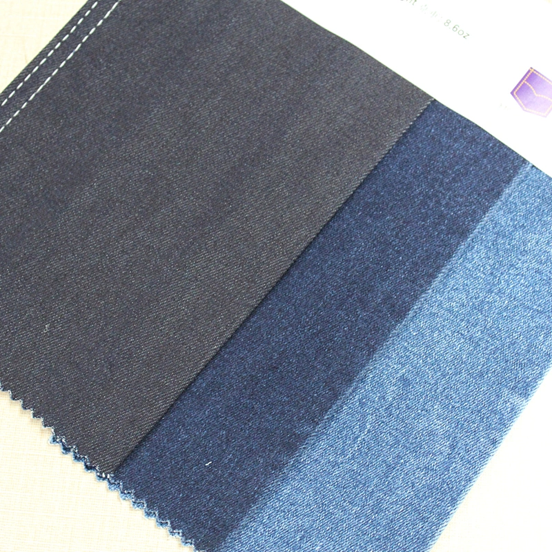 Indigo denim fabric super elastic good quality for fat lady and legging