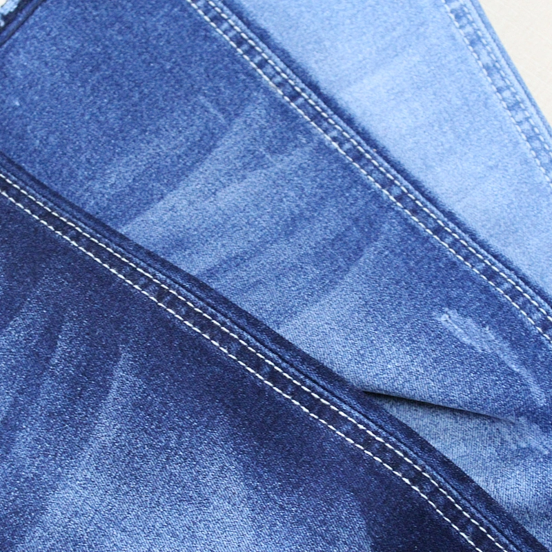 Indigo denim fabric super elastic good quality for fat lady and legging
