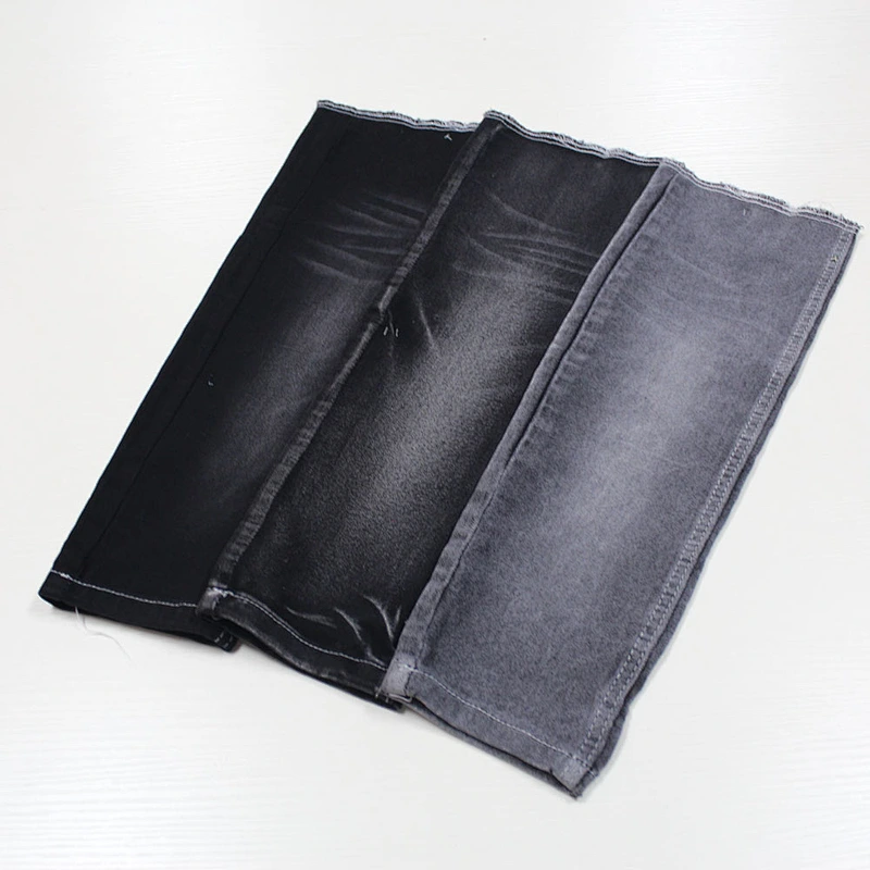 High Quality stock black polyester cotton tc denim fabric for jeans