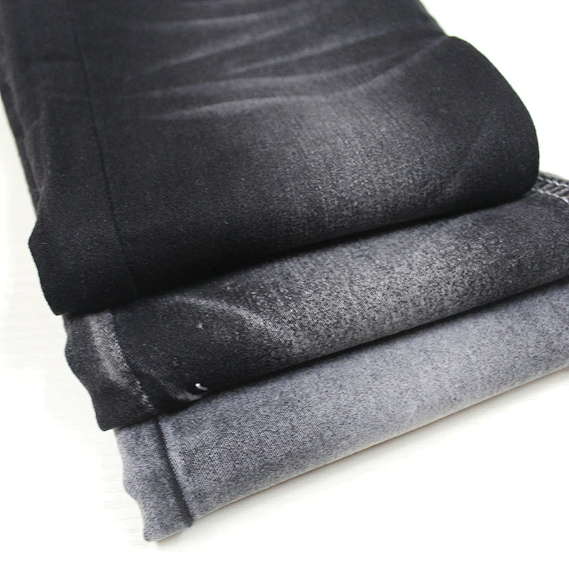 High Quality stock black polyester cotton tc denim fabric for jeans