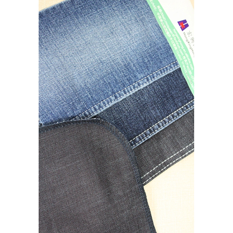 9.2 oz all slub style cotton rayon lycra spandex denim fabric