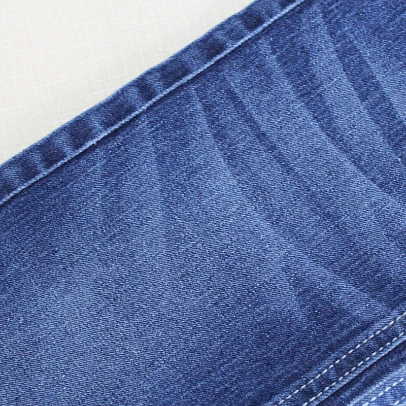 cotton polyester fabric denim indigo with stretch in stock