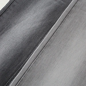 Three By One twill Polyester Viscose Spandex Denim Fabric color blue black and grey