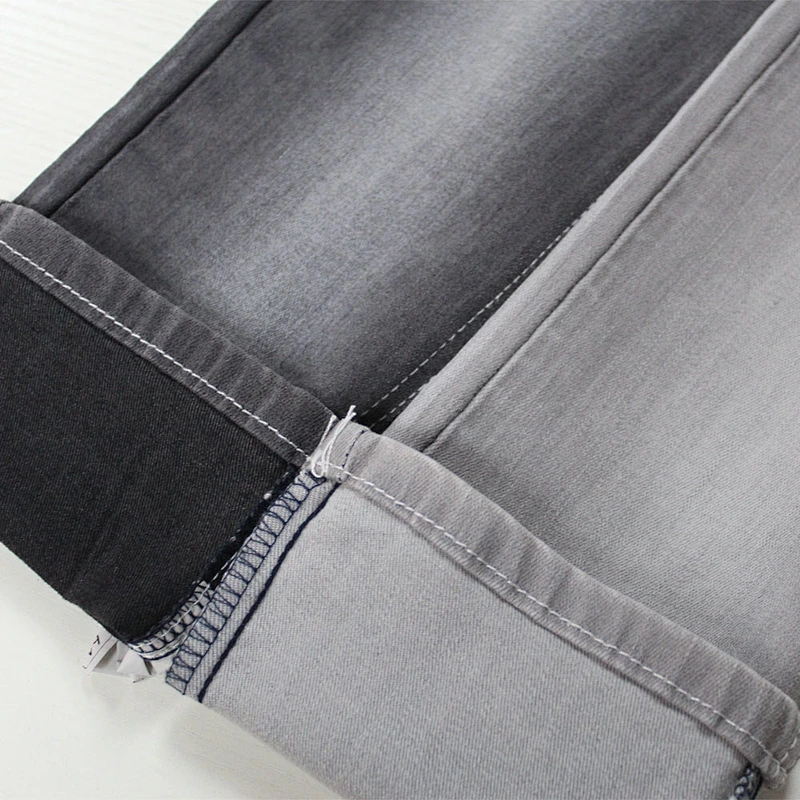 Three By One twill Polyester Viscose Spandex Denim Fabric color blue black and grey