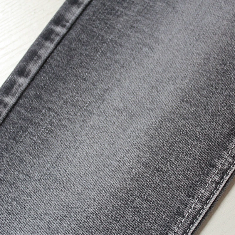 Three By One twill Polyester Viscose Spandex Denim Fabric color blue black and grey