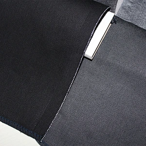 Three By One twill Polyester Viscose Spandex Denim Fabric color blue black and grey