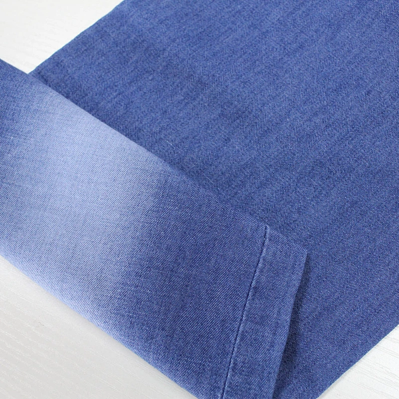 Top quality 100% cotton 32s*32s blue woven denim fabric
