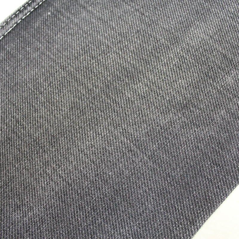 factory price black cotton polyester spandex stretch denim jeans fabric for trousers