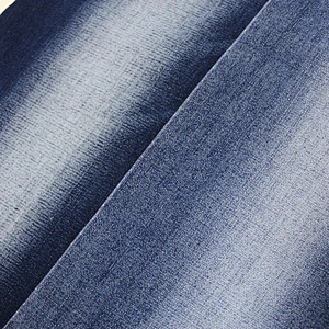 Blue washed stretch denim fabric for jeans