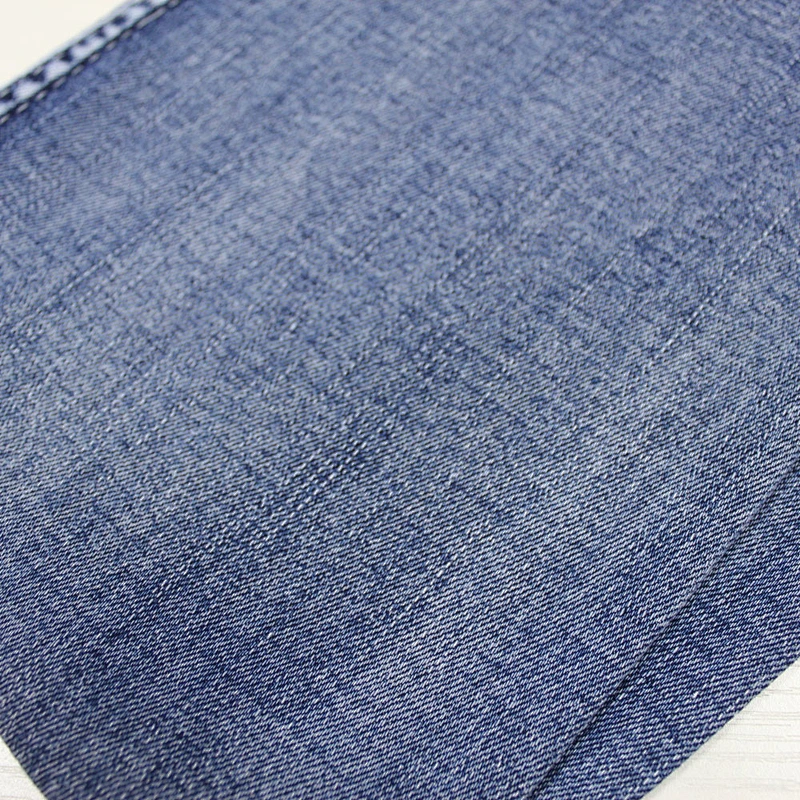 Blue washed stretch denim fabric for jeans