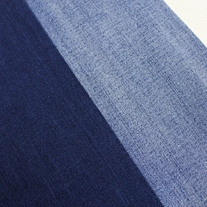 Blue washed stretch denim fabric for jeans