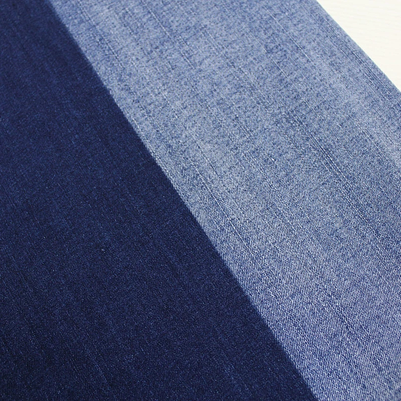 Blue washed stretch denim fabric for jeans