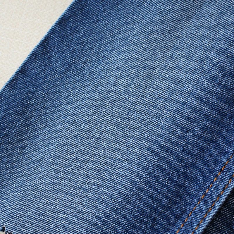 Fashion women twill recycled textile denim fabric wholesale