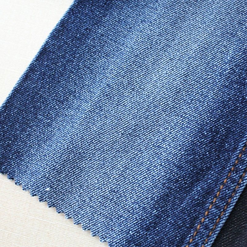Fashion women twill recycled textile denim fabric wholesale