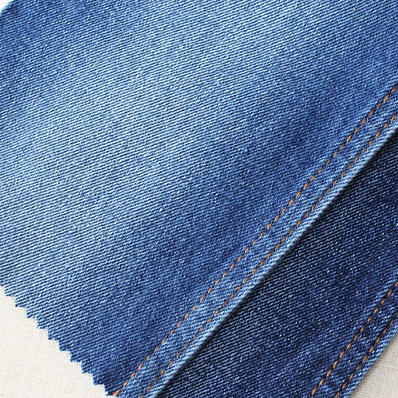 Fashion women twill recycled textile denim fabric wholesale