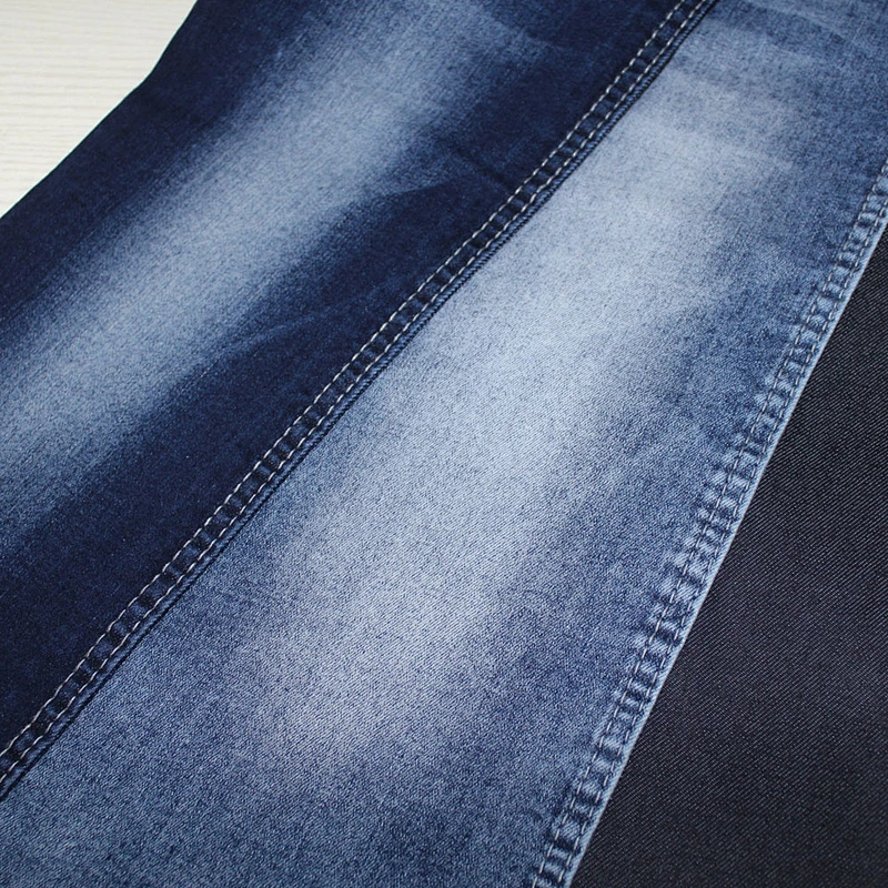 Top quality blue jacquard denim jean fabric