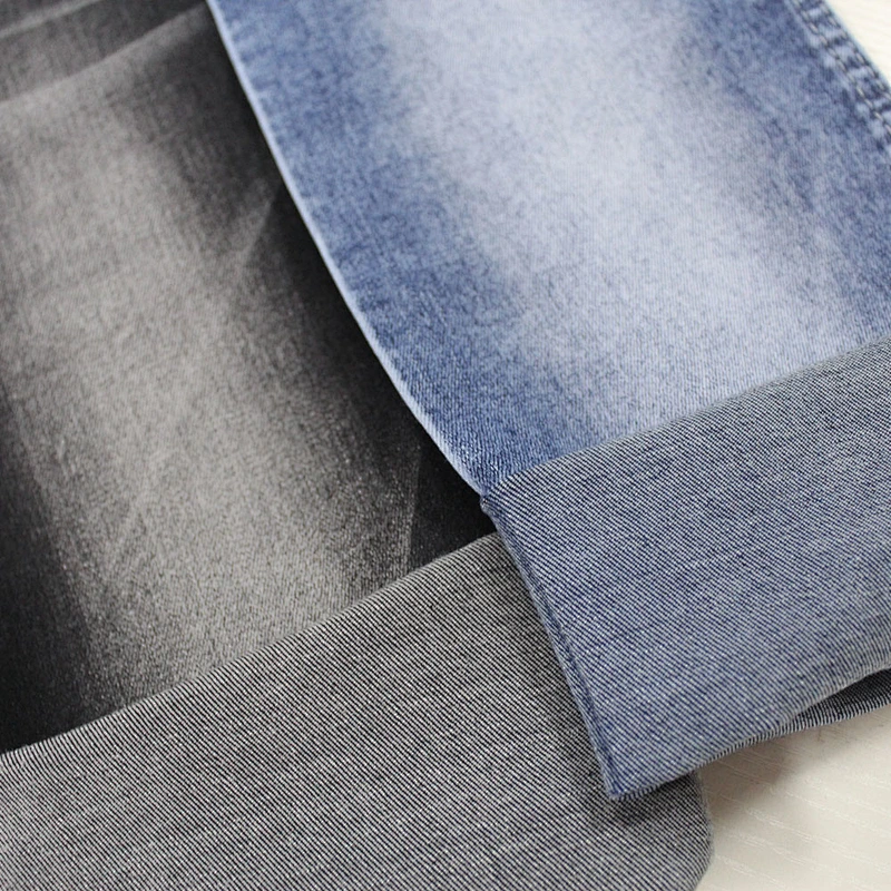 Top quality blue jacquard denim jean fabric